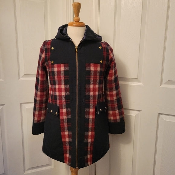 Anthropologie Jackets & Blazers - Anthropologie  Plaid Wool Dark Academia Lined Heritage Swing Jacket Coat